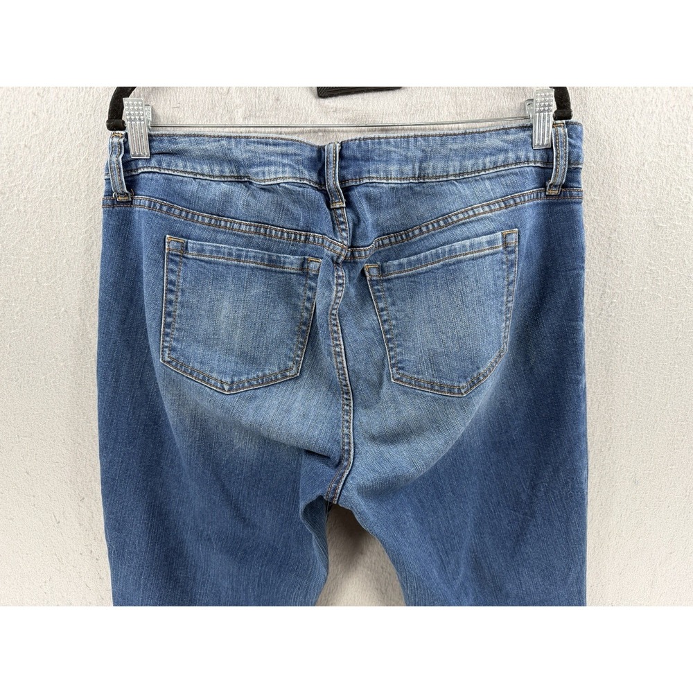Torrid Jeans Womens 12 Blue Boyfriend Straight Denim Whiskered Coastal Y2K - Picture 7 of 15